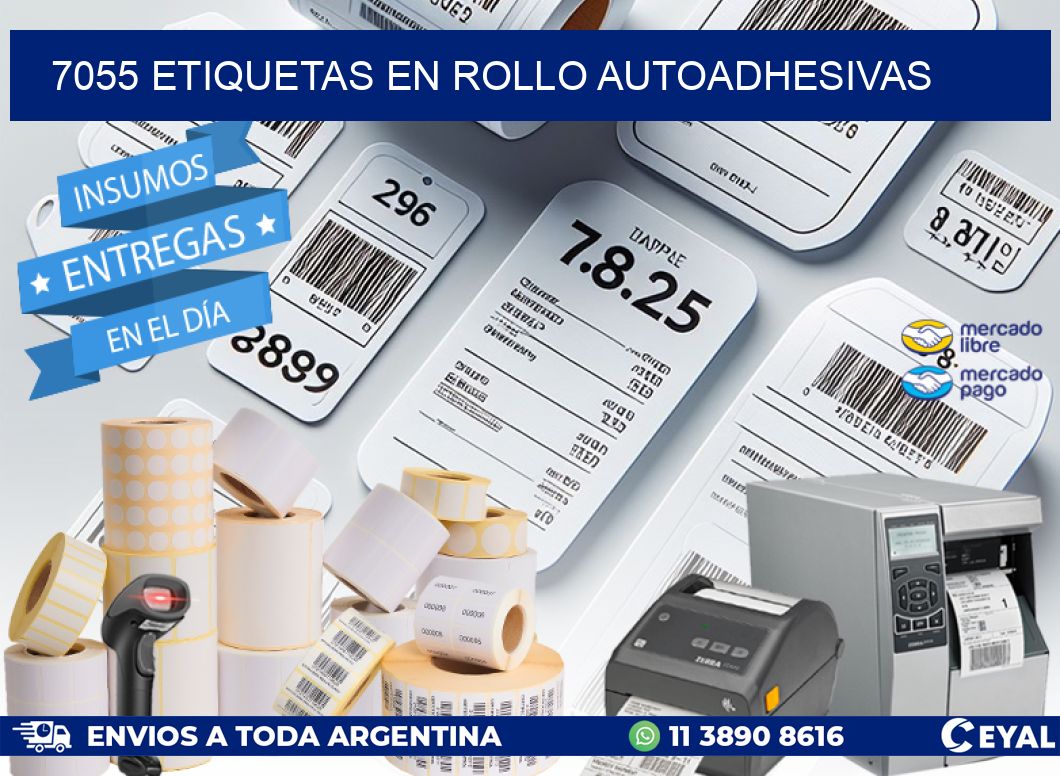 7055 ETIQUETAS EN ROLLO AUTOADHESIVAS