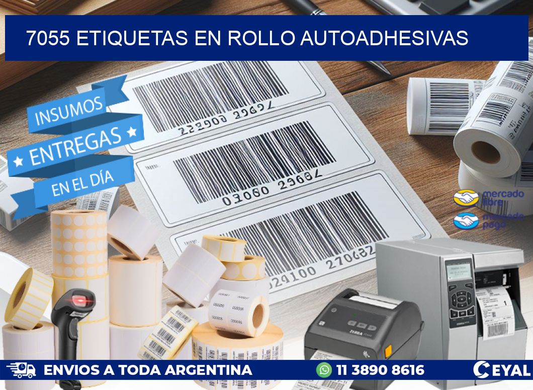 7055 ETIQUETAS EN ROLLO AUTOADHESIVAS