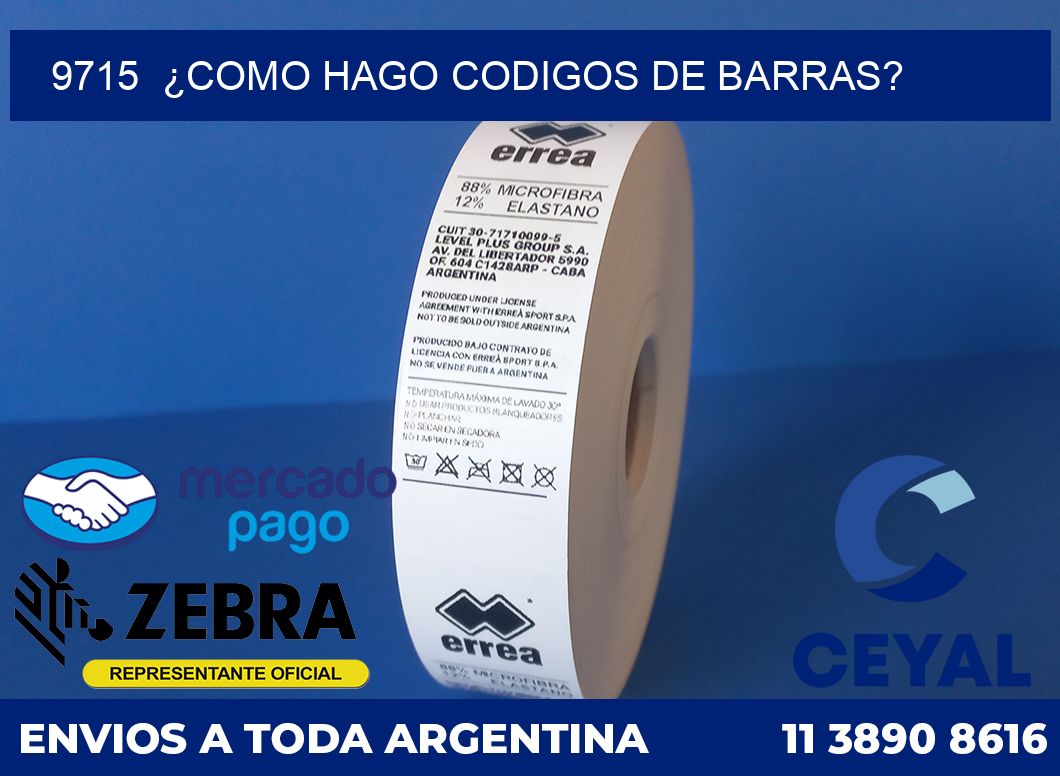 9715  ¿COMO HAGO CODIGOS DE BARRAS?