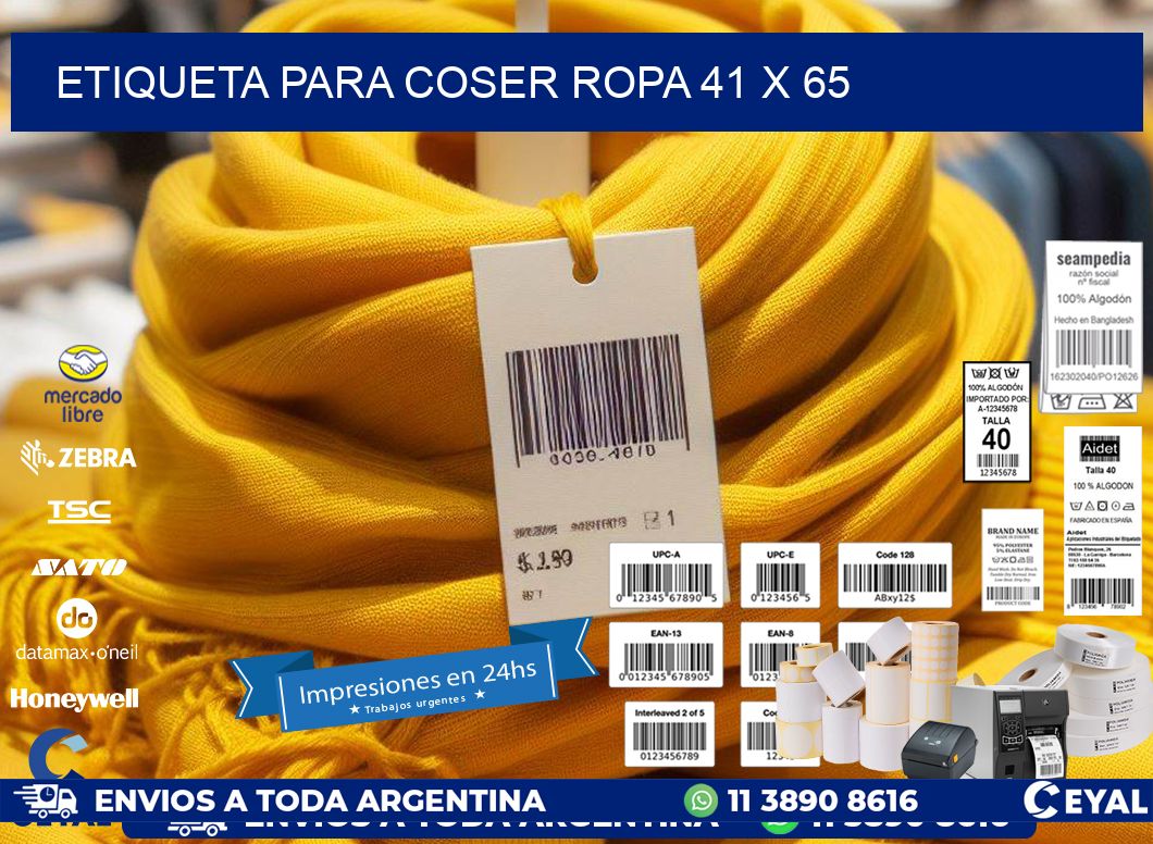 ETIQUETA PARA COSER ROPA 41 x 65