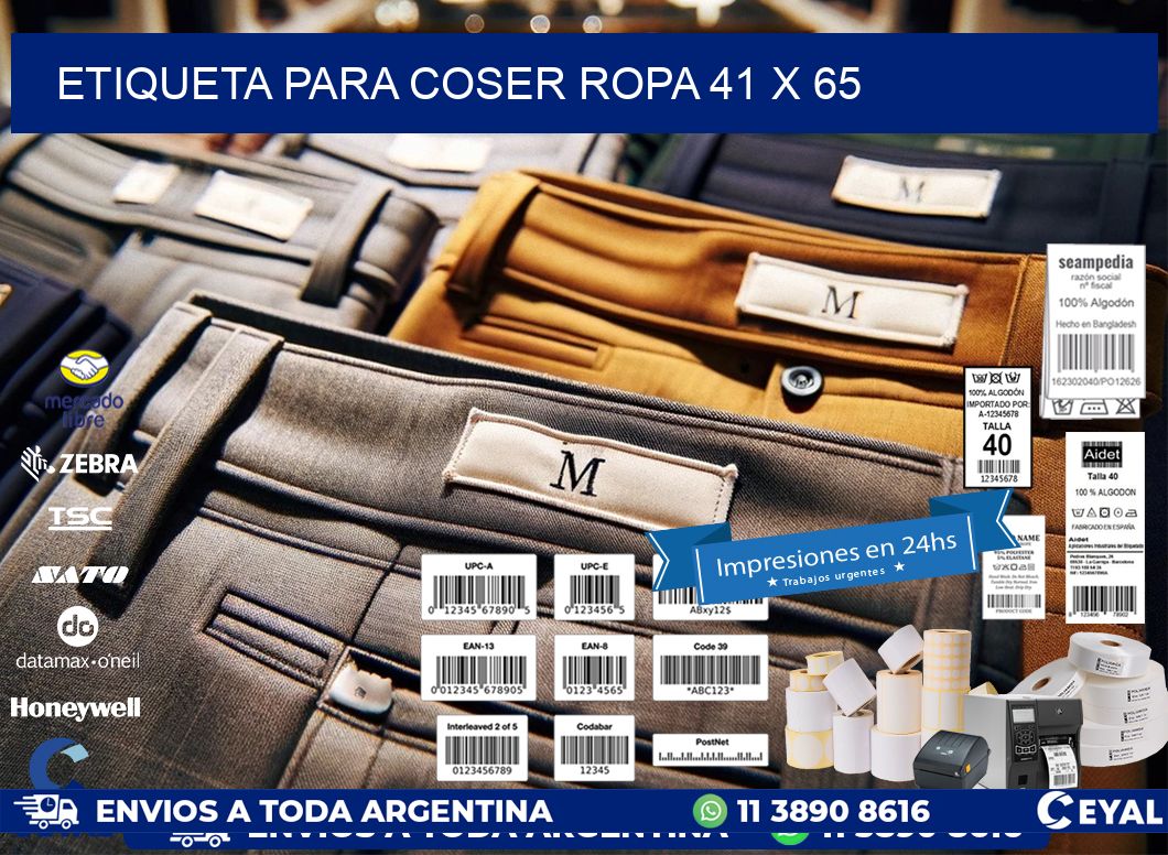 ETIQUETA PARA COSER ROPA 41 x 65