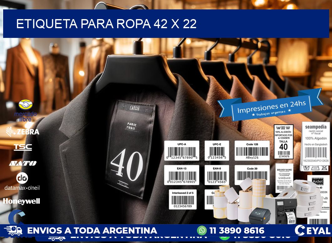 ETIQUETA PARA ROPA 42 x 22