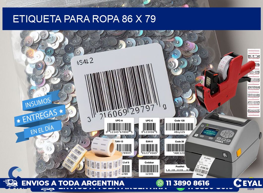 ETIQUETA PARA ROPA 86 x 79