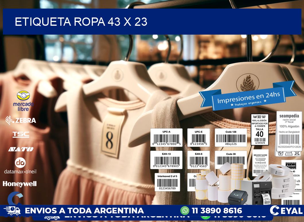 ETIQUETA ROPA 43 x 23