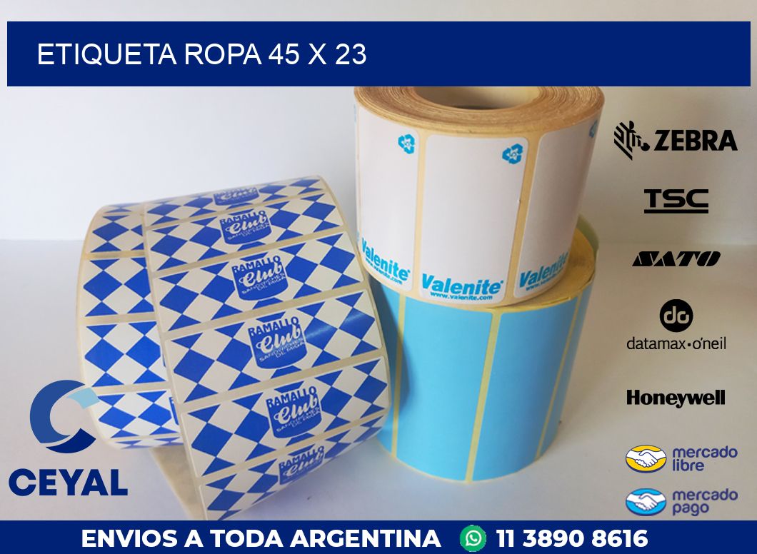 ETIQUETA ROPA 45 x 23