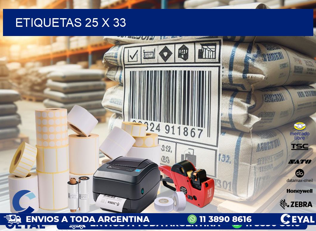 ETIQUETAS 25 x 33