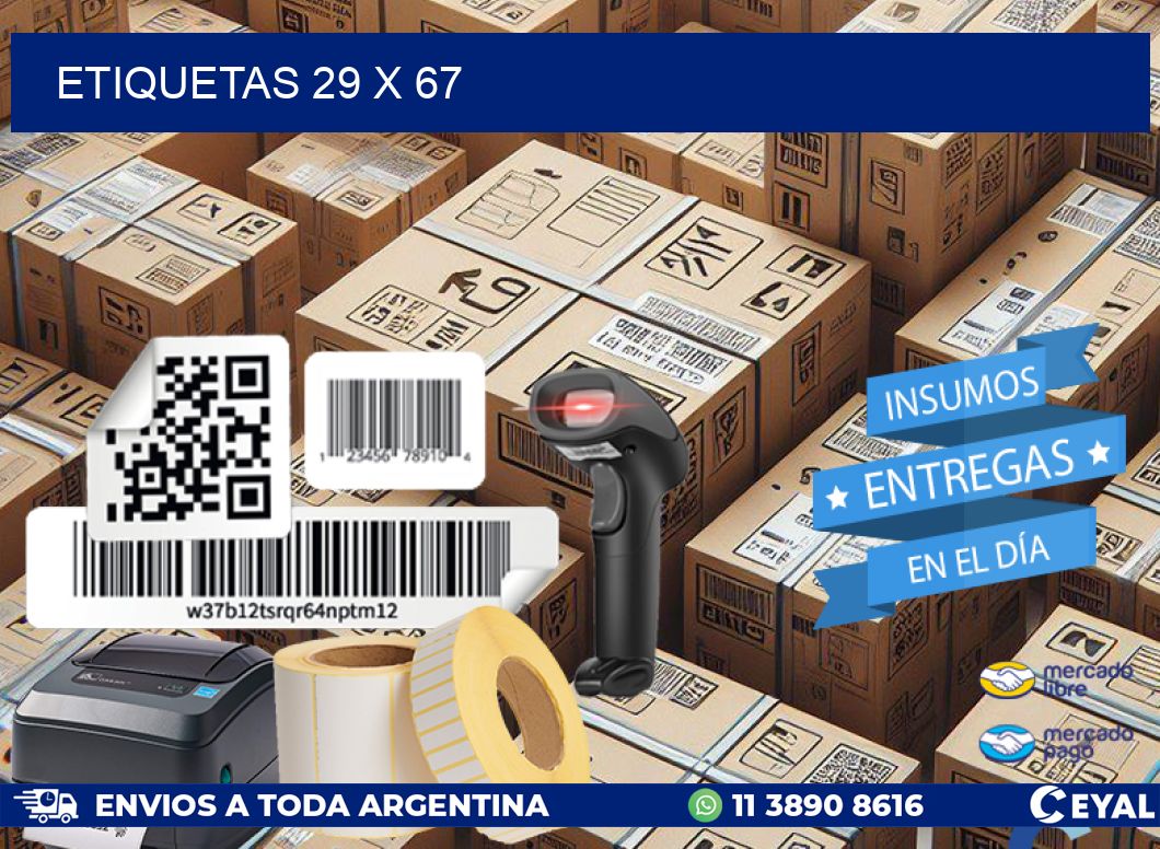 ETIQUETAS 29 x 67