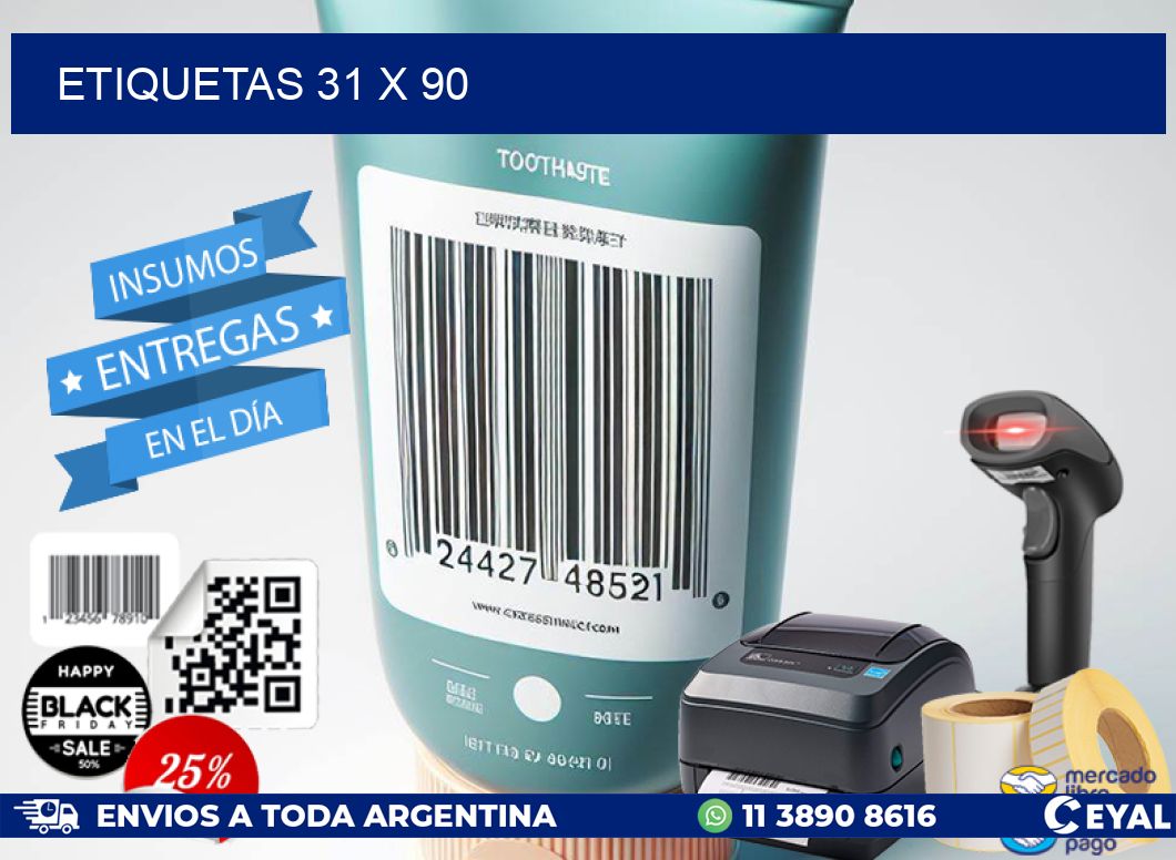 ETIQUETAS 31 x 90