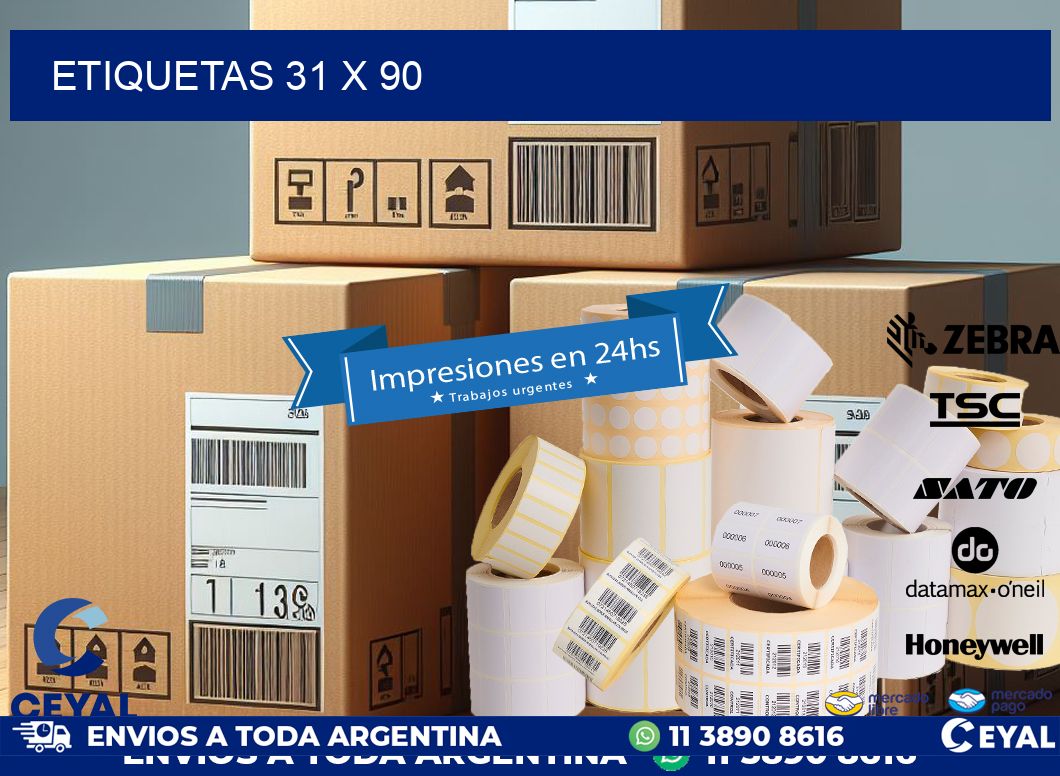 ETIQUETAS 31 x 90