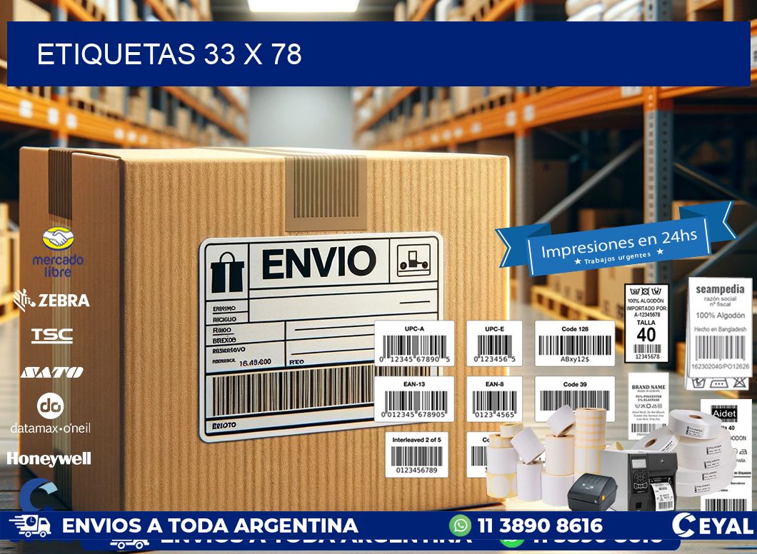 ETIQUETAS 33 x 78