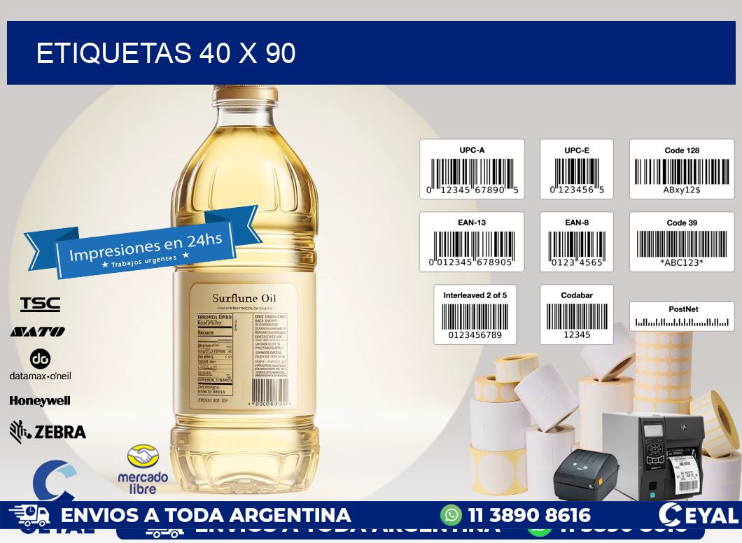 ETIQUETAS 40 x 90