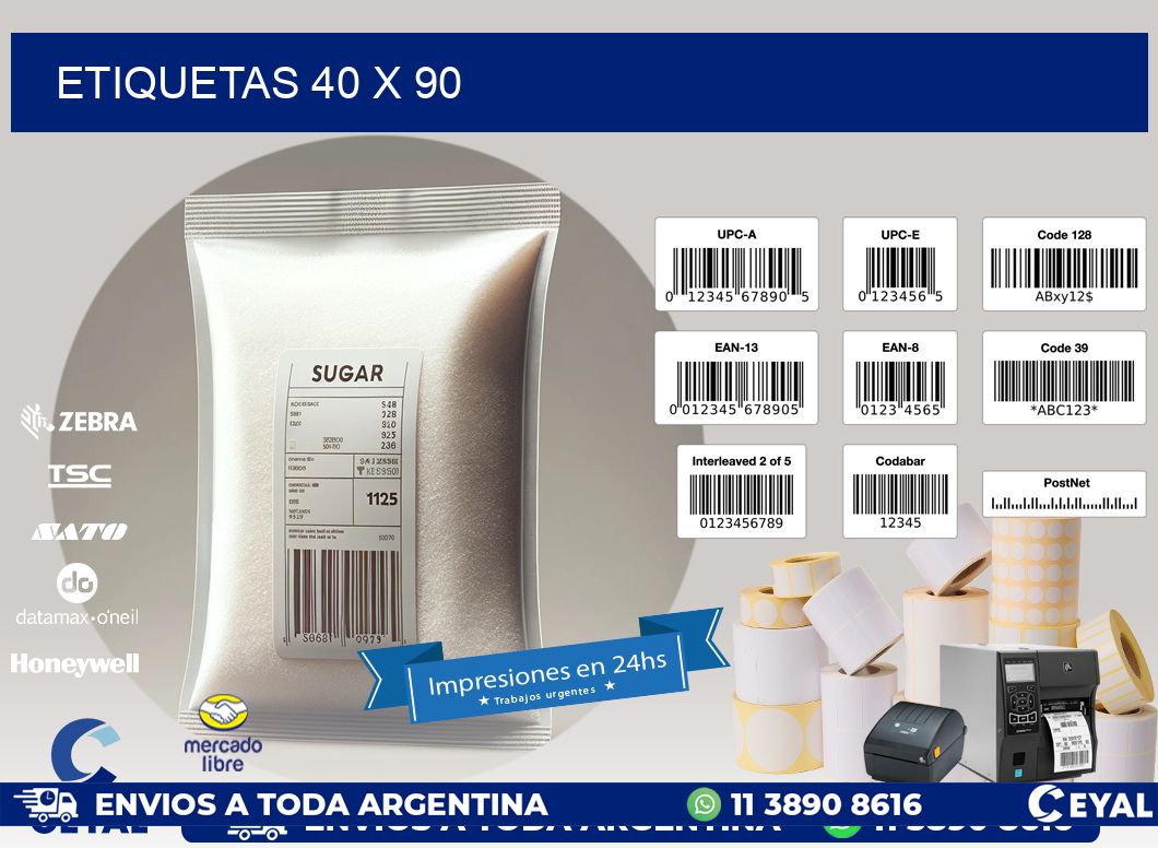 ETIQUETAS 40 x 90