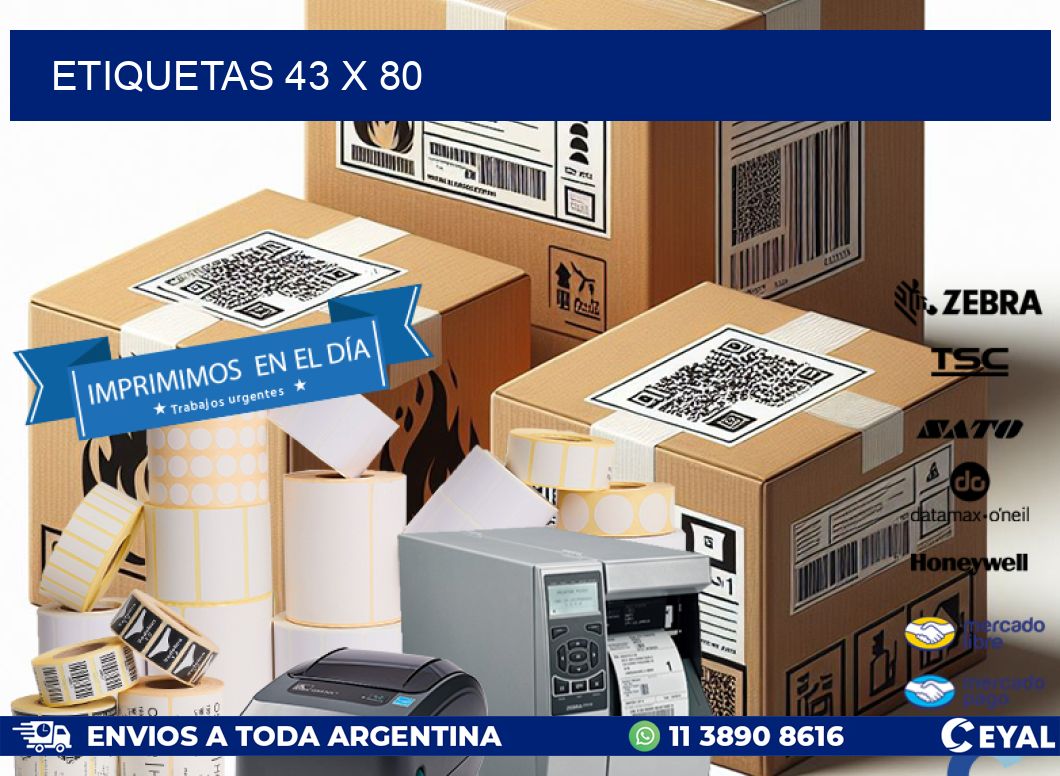 ETIQUETAS 43 x 80