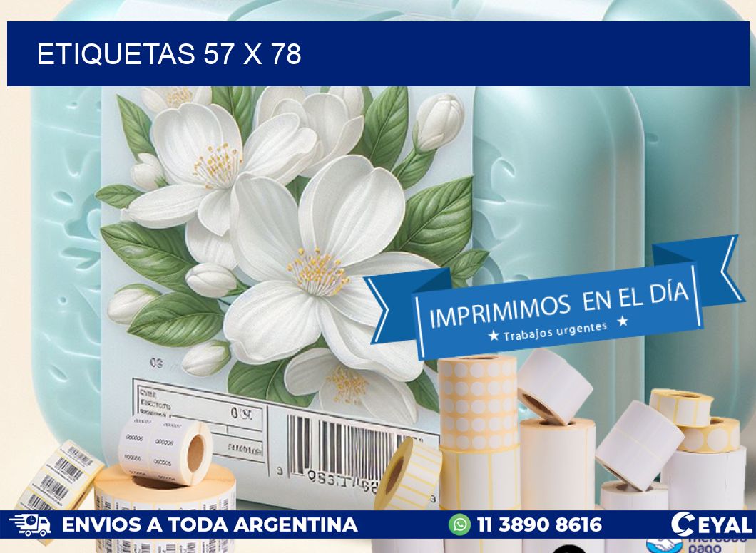 ETIQUETAS 57 x 78