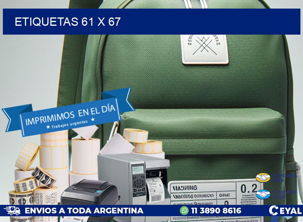 ETIQUETAS 61 x 67