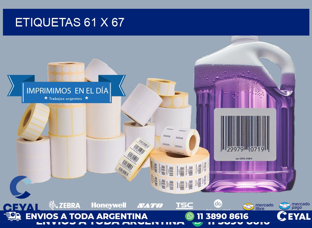 ETIQUETAS 61 x 67