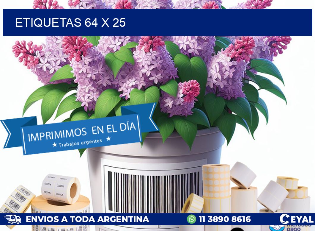 ETIQUETAS 64 x 25
