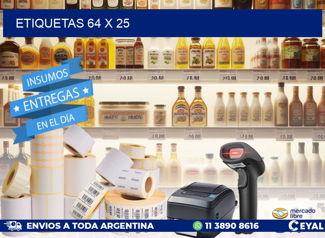ETIQUETAS 64 x 25