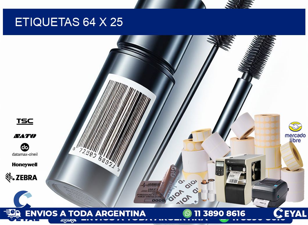 ETIQUETAS 64 x 25