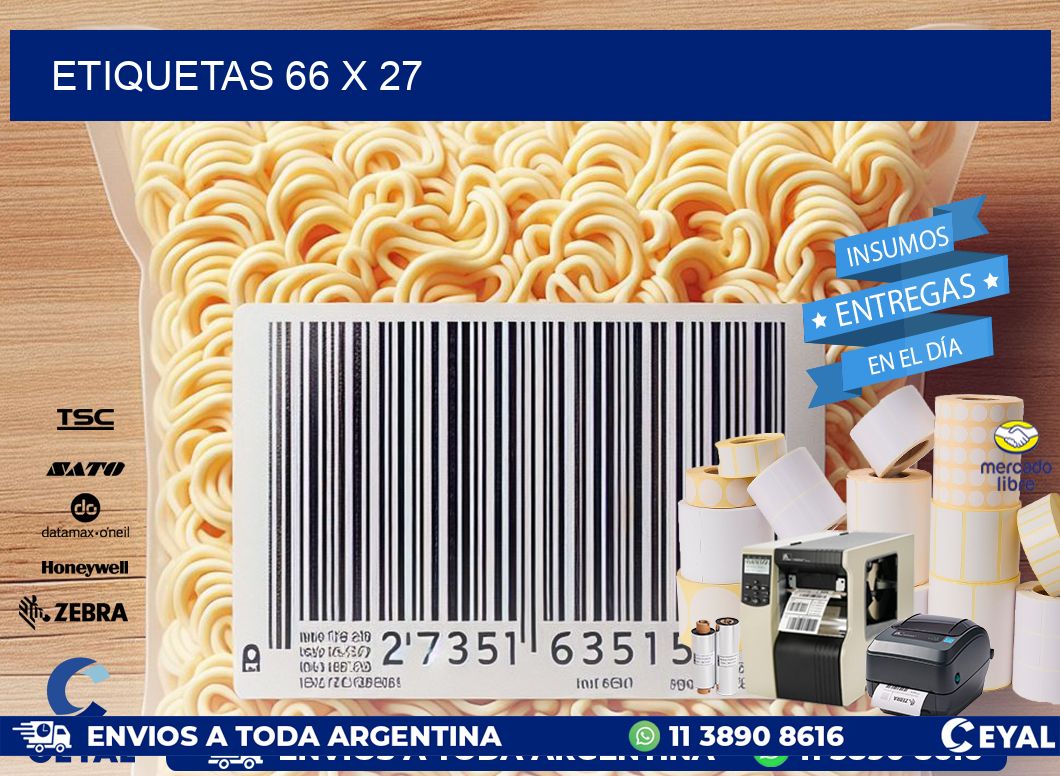ETIQUETAS 66 x 27