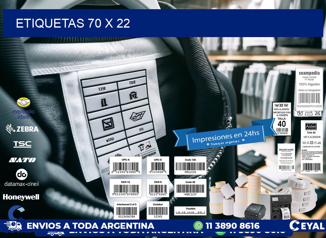 ETIQUETAS 70 x 22