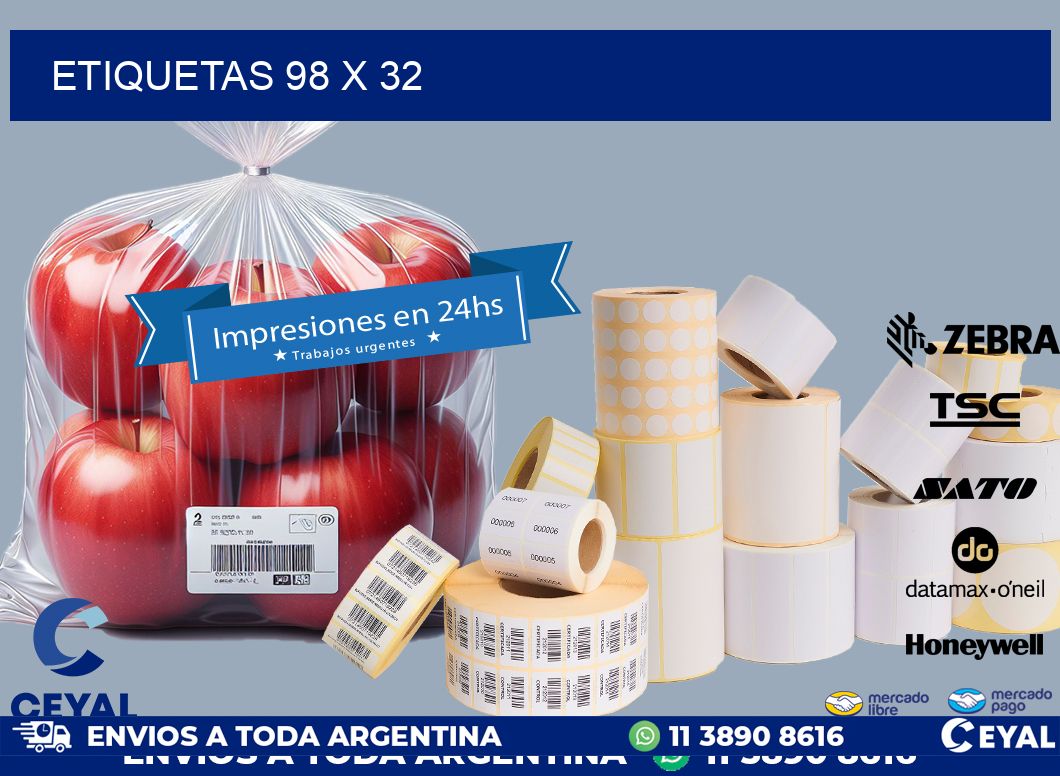 ETIQUETAS 98 x 32