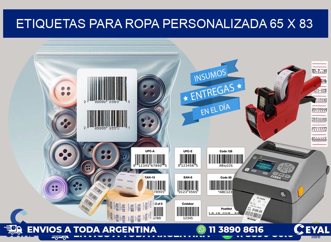 ETIQUETAS PARA ROPA PERSONALIZADA 65 x 83