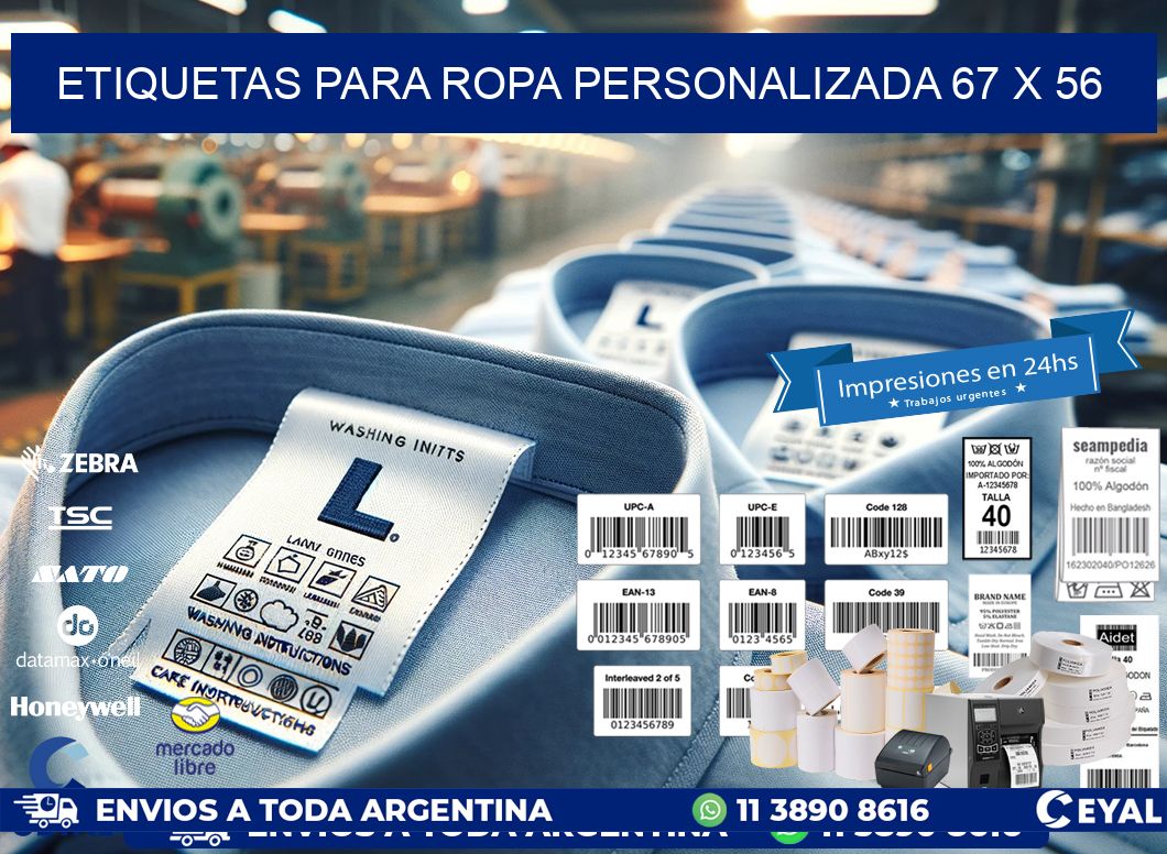 ETIQUETAS PARA ROPA PERSONALIZADA 67 x 56