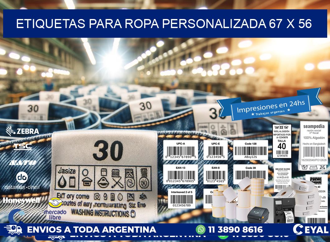 ETIQUETAS PARA ROPA PERSONALIZADA 67 x 56