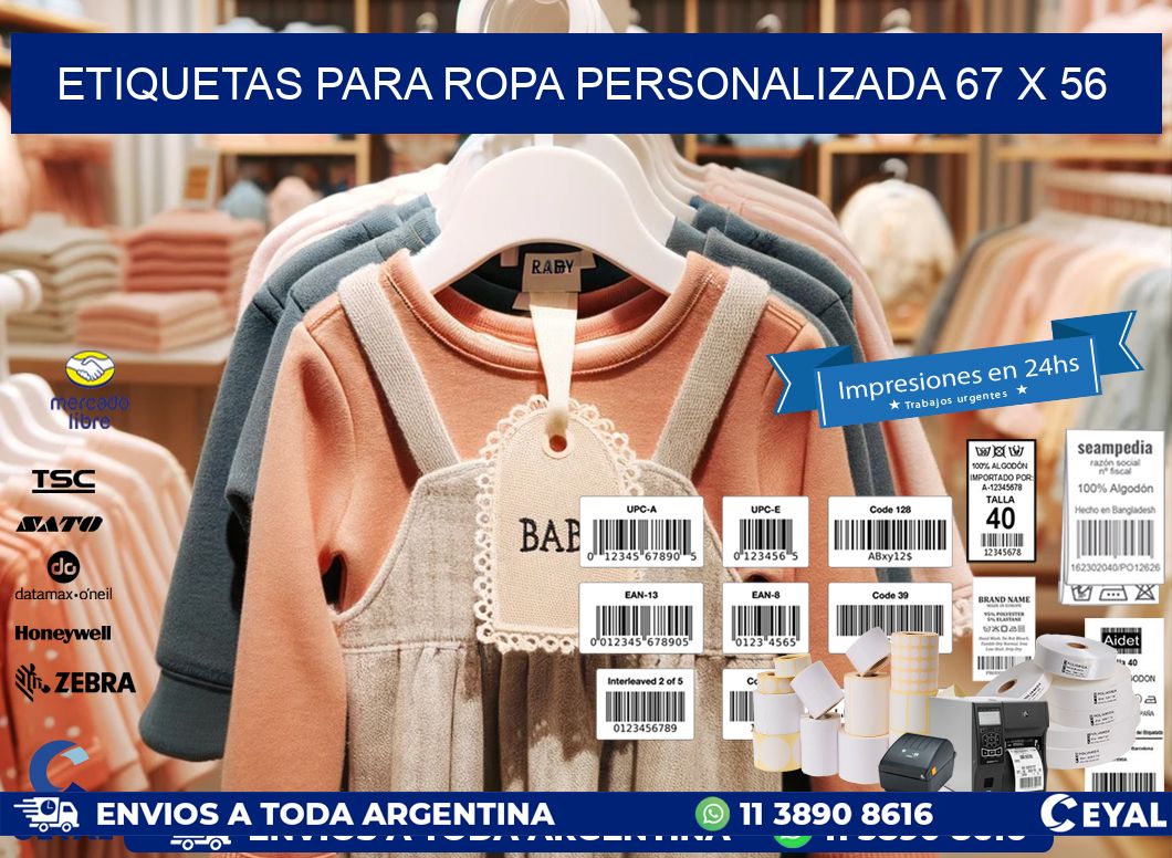 ETIQUETAS PARA ROPA PERSONALIZADA 67 x 56