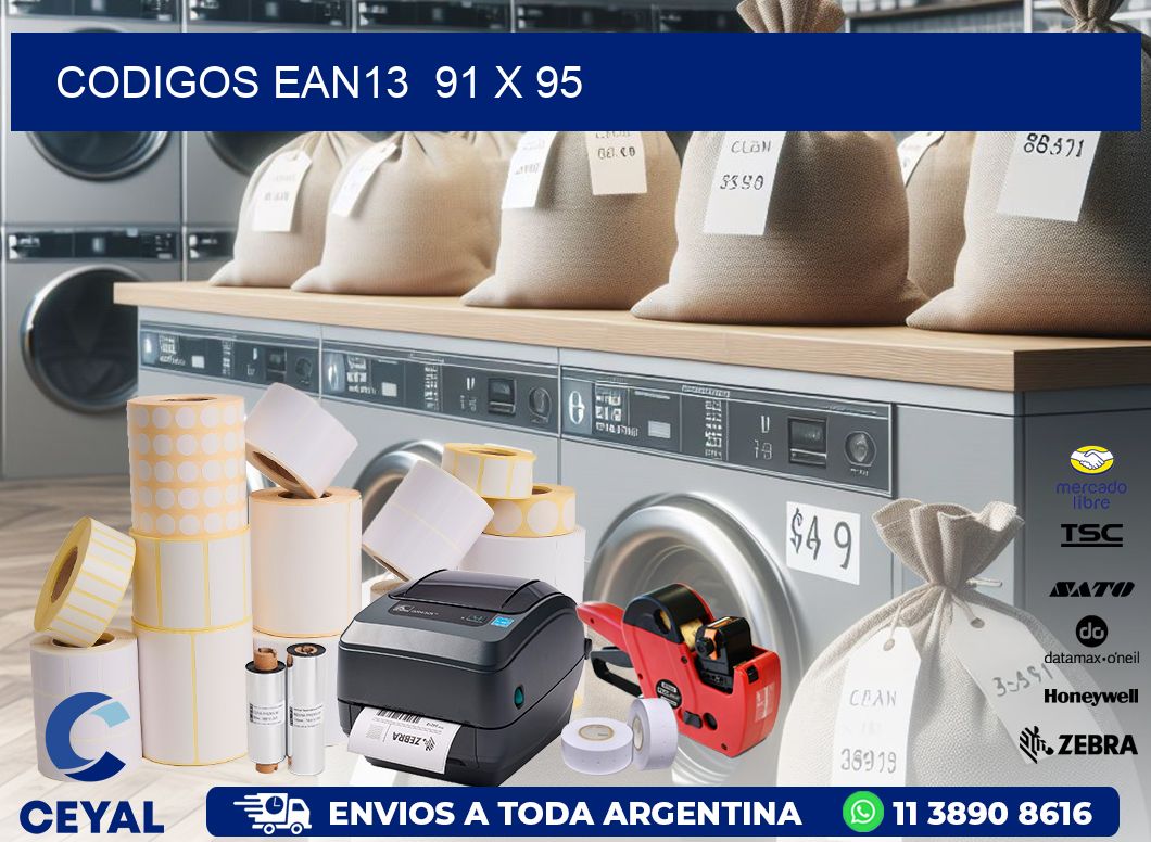 CODIGOS EAN13  91 x 95