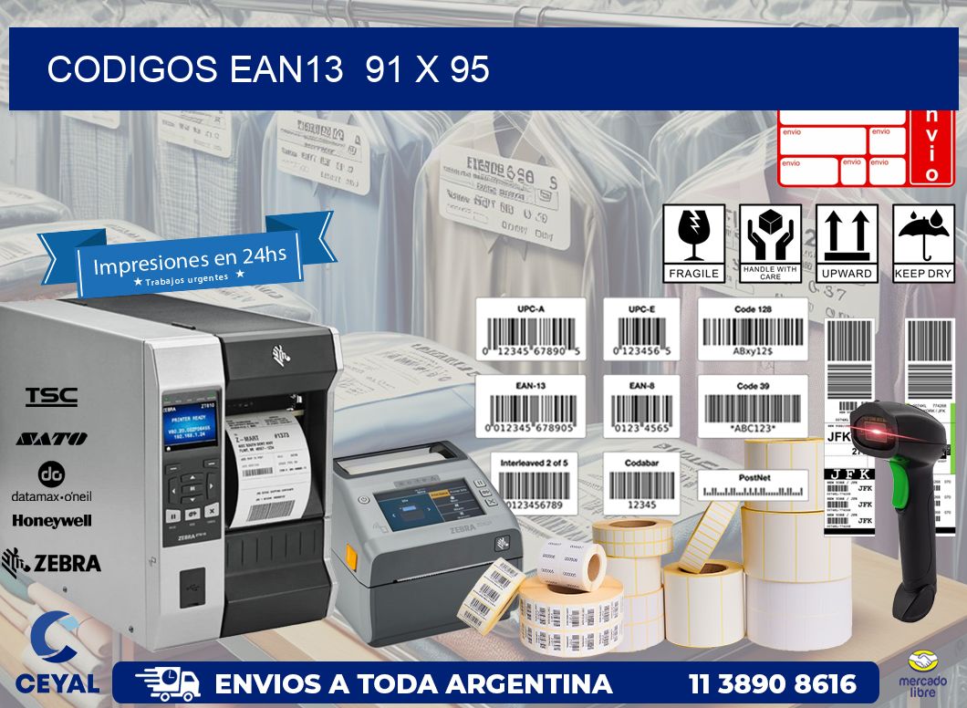 CODIGOS EAN13  91 x 95