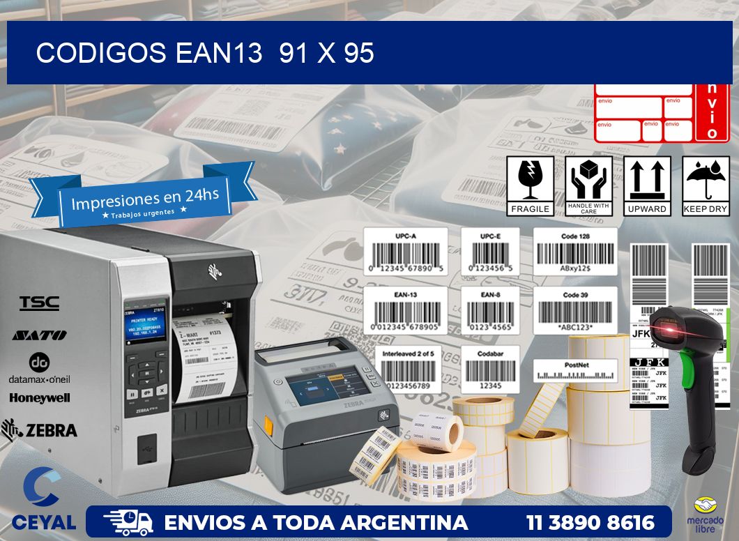 CODIGOS EAN13  91 x 95