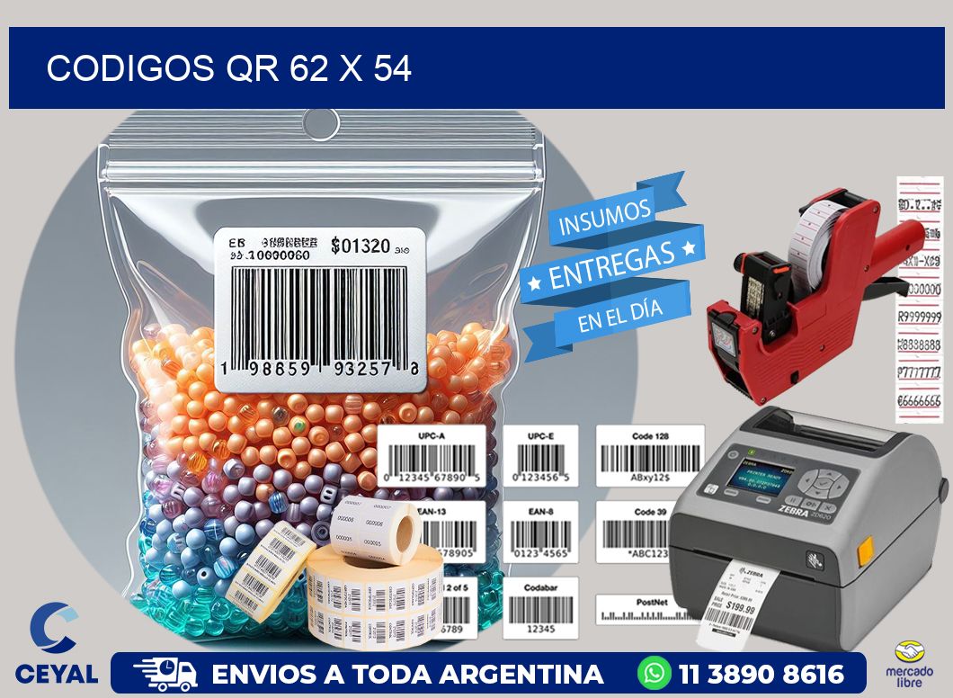 CODIGOS QR 62 x 54