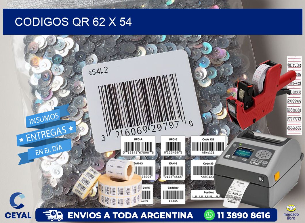 CODIGOS QR 62 x 54