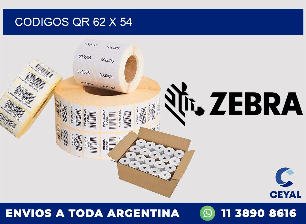 CODIGOS QR 62 x 54