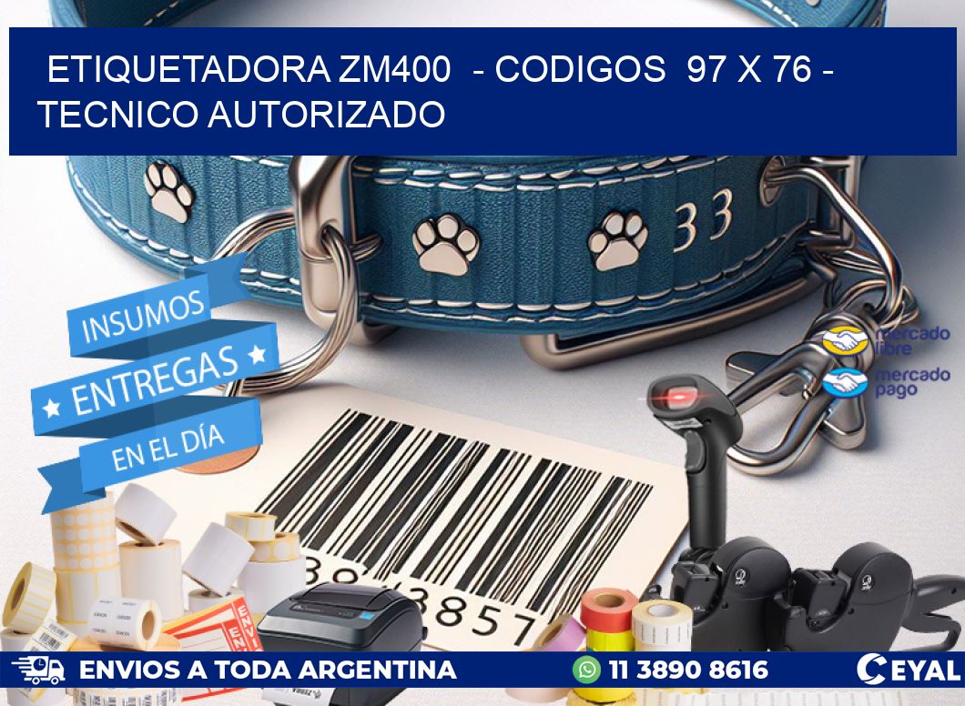 ETIQUETADORA ZM400  - CODIGOS  97 x 76 - TECNICO AUTORIZADO