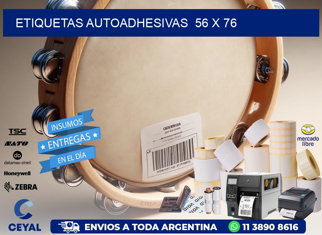 ETIQUETAS AUTOADHESIVAS  56 x 76