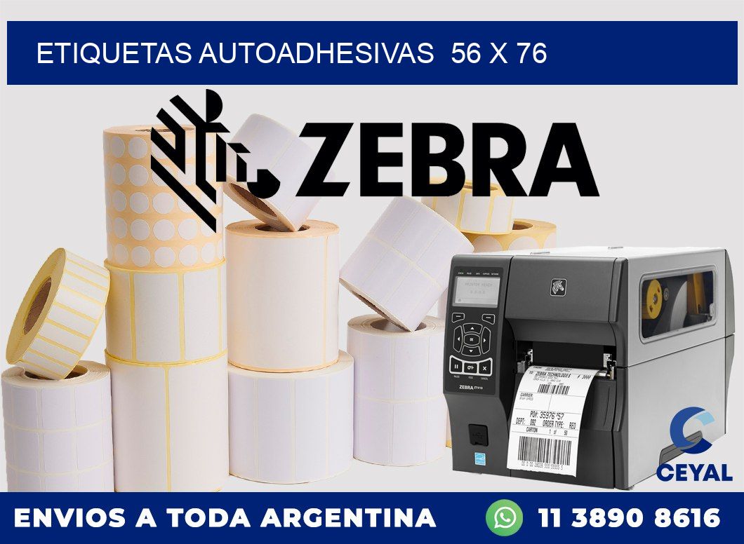 ETIQUETAS AUTOADHESIVAS  56 x 76