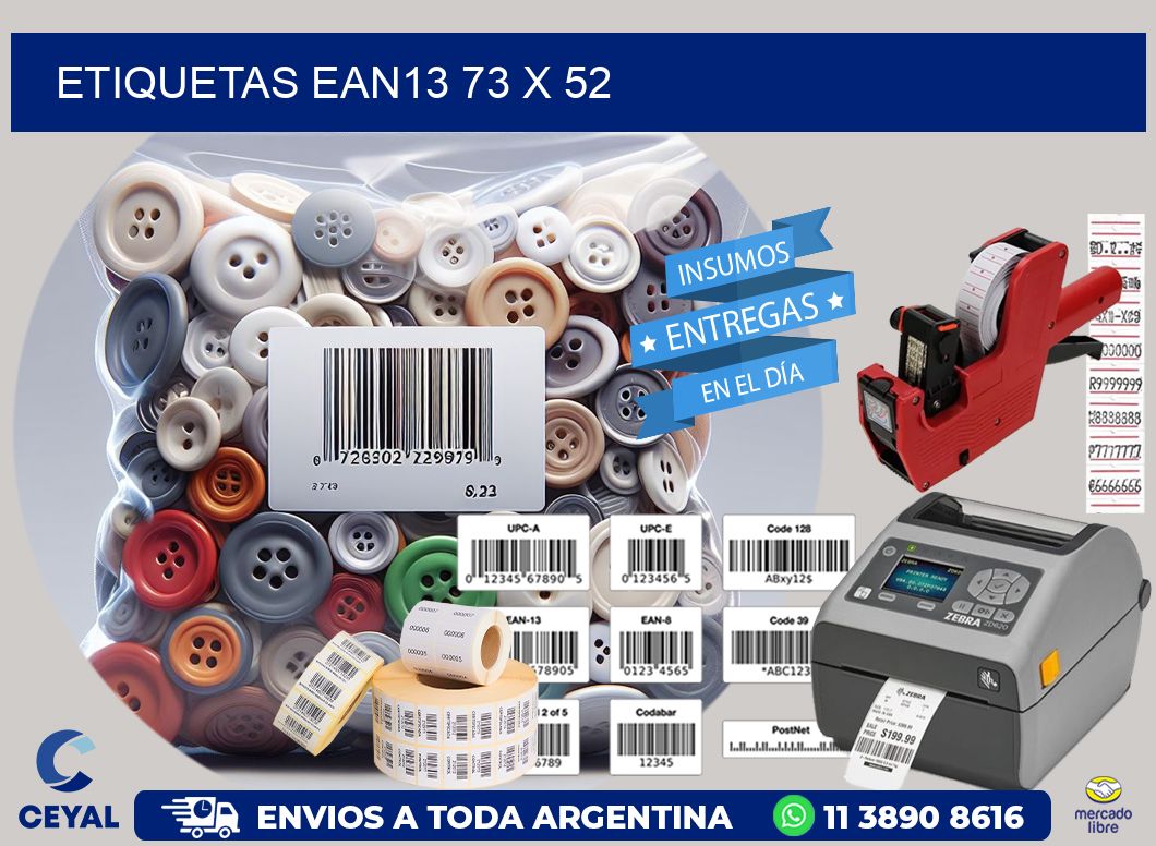 ETIQUETAS EAN13 73 x 52