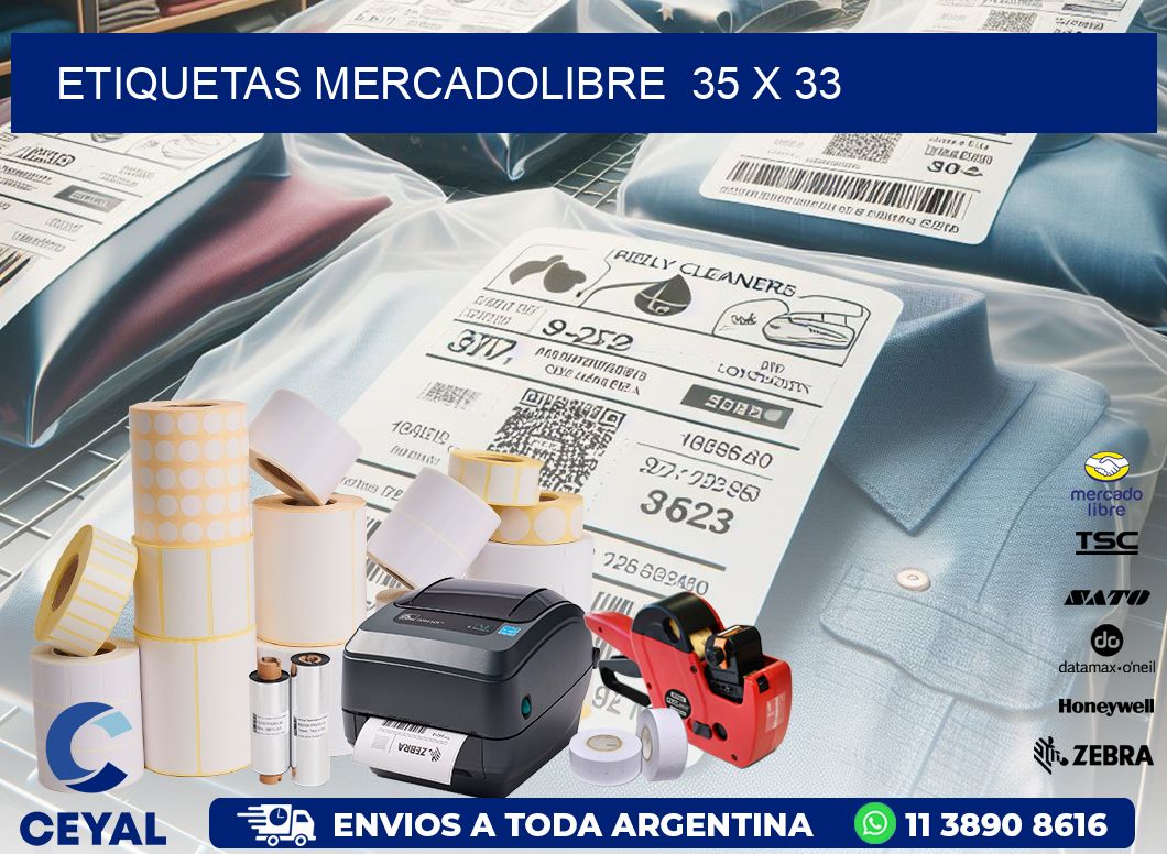 ETIQUETAS MERCADOLIBRE  35 x 33