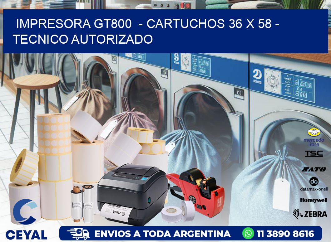 IMPRESORA GT800  – CARTUCHOS 36 x 58 – TECNICO AUTORIZADO