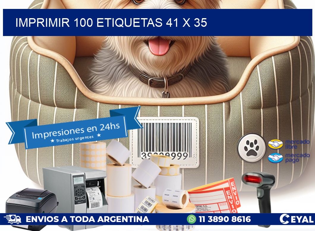 IMPRIMIR 100 ETIQUETAS 41 x 35