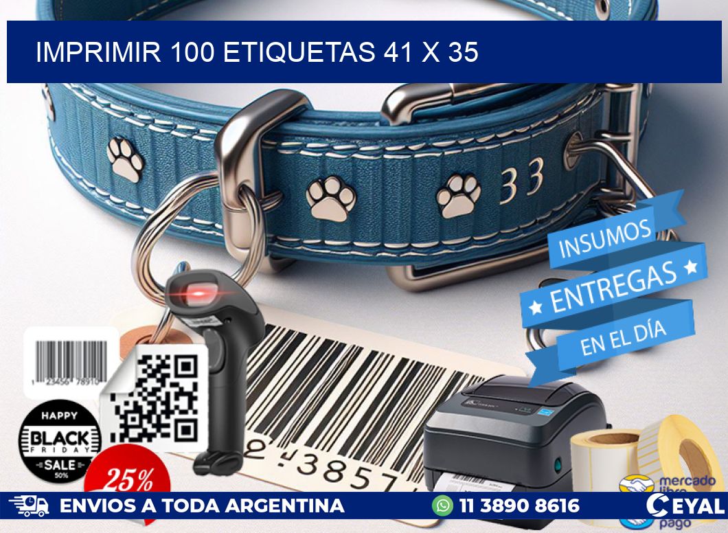 IMPRIMIR 100 ETIQUETAS 41 x 35