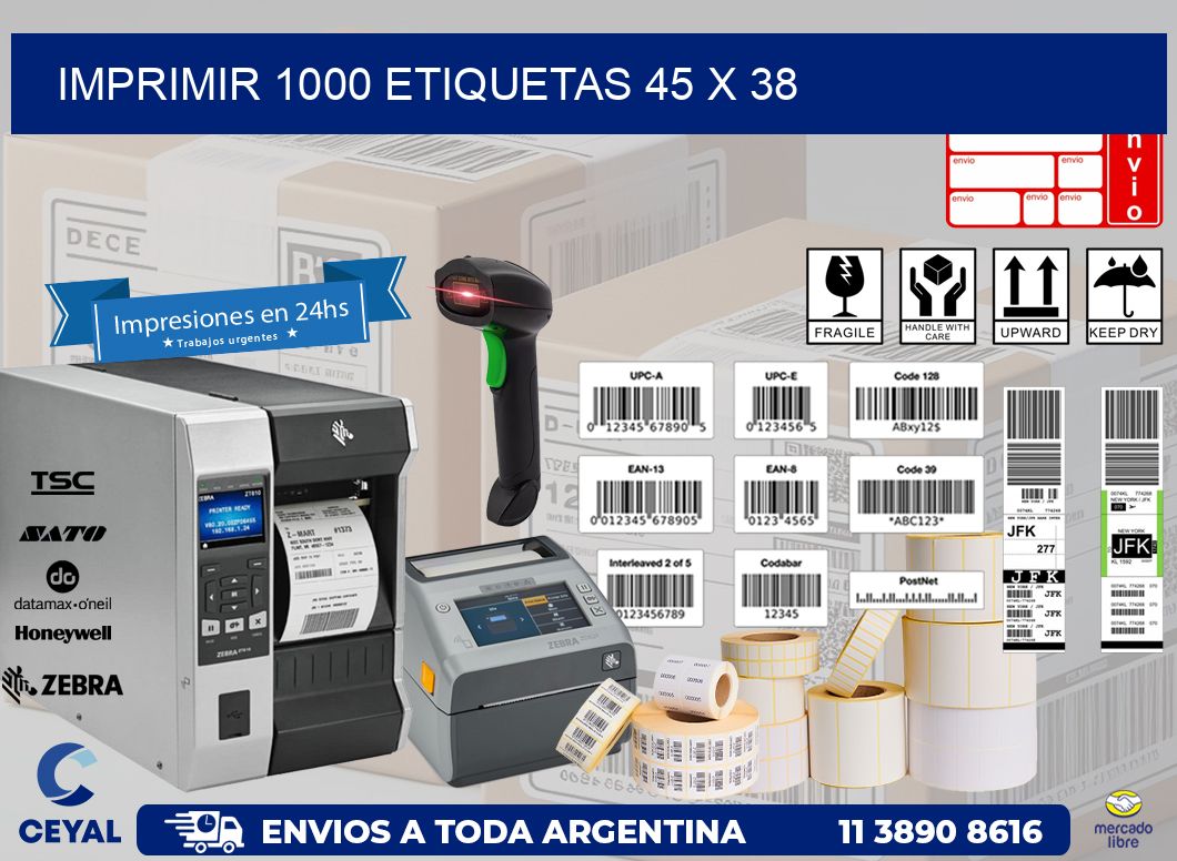 IMPRIMIR 1000 ETIQUETAS 45 x 38