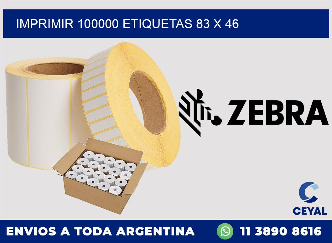 IMPRIMIR 100000 ETIQUETAS 83 x 46