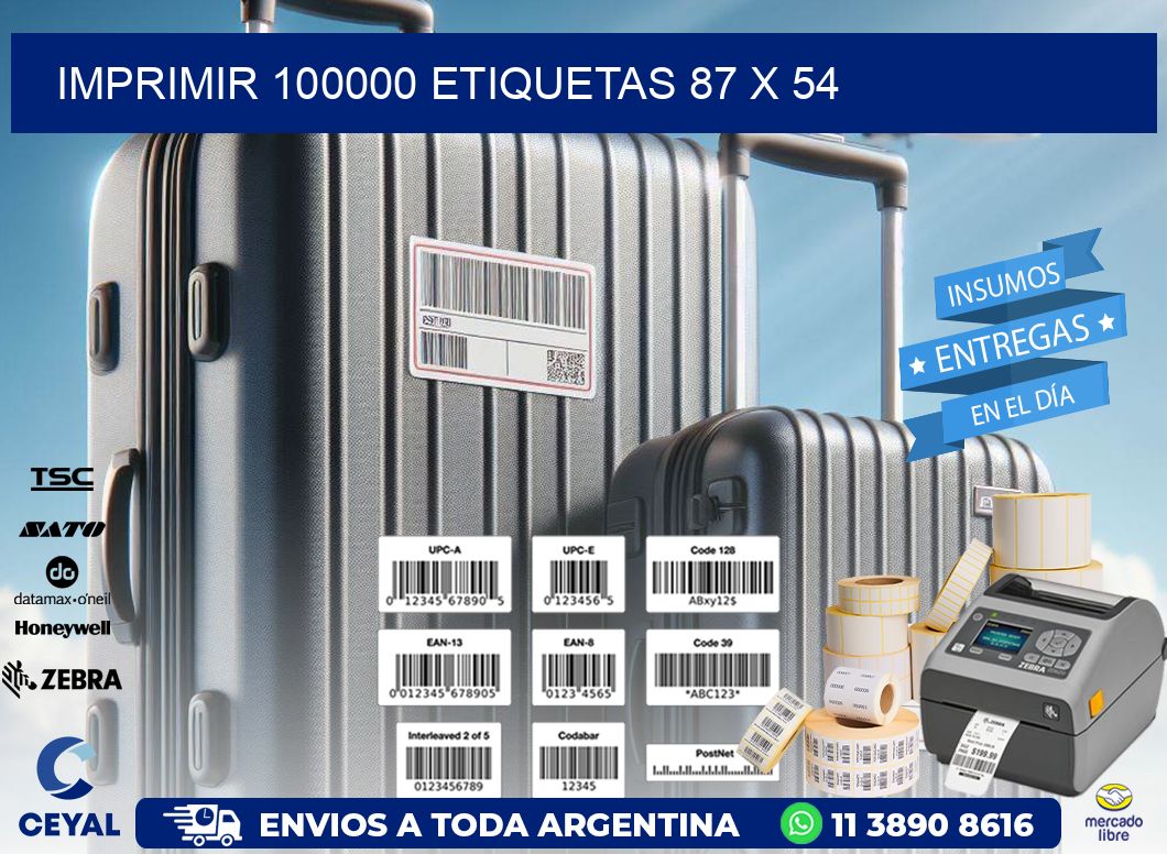 IMPRIMIR 100000 ETIQUETAS 87 x 54