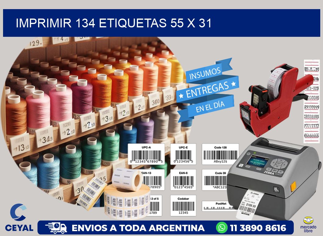 IMPRIMIR 134 ETIQUETAS 55 x 31