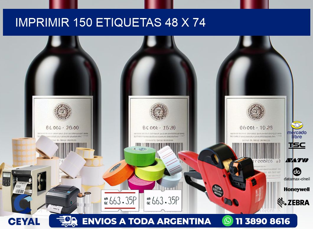 IMPRIMIR 150 ETIQUETAS 48 x 74