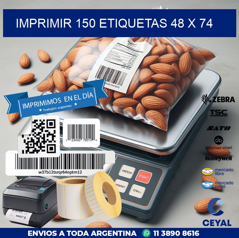 IMPRIMIR 150 ETIQUETAS 48 x 74